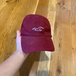 Hollister Burgundy Baseball Cap